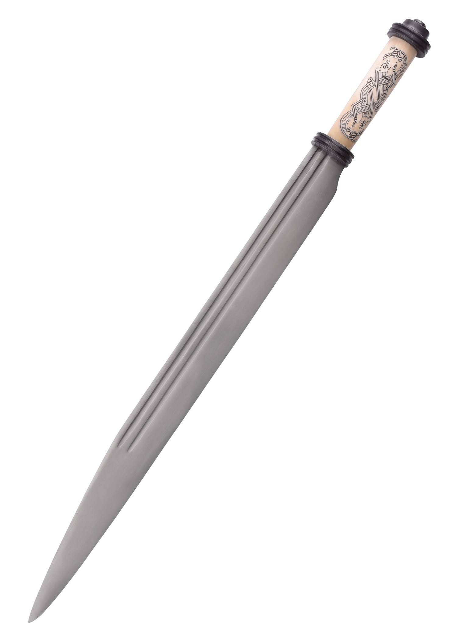 Viking Jelling-Stijl Langsax met Benen Grip en Schede, 10e eeuws