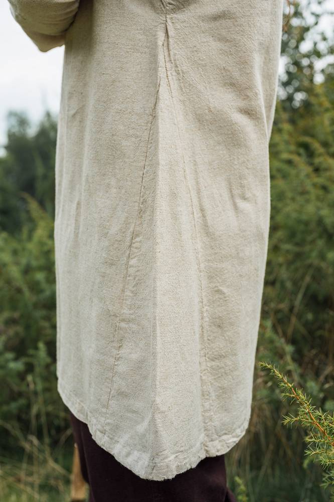 Wikinger Tunika in 100% Leinen in Naturfarbe