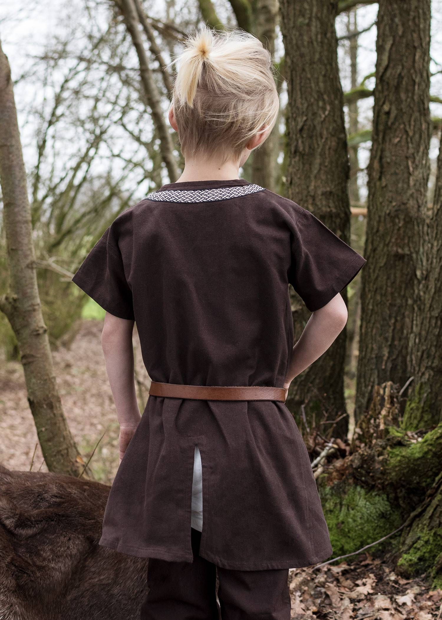 ​Middeleeuwse - Viking Kinder Tuniek in Bruin