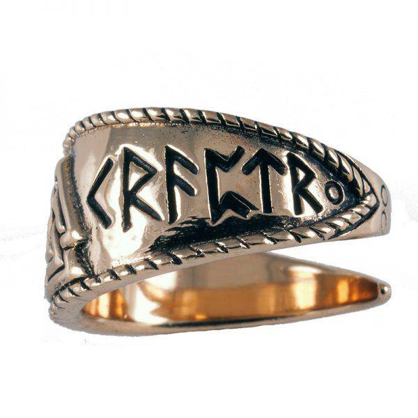 Wikinger Valknut Ring Bronze Klein
