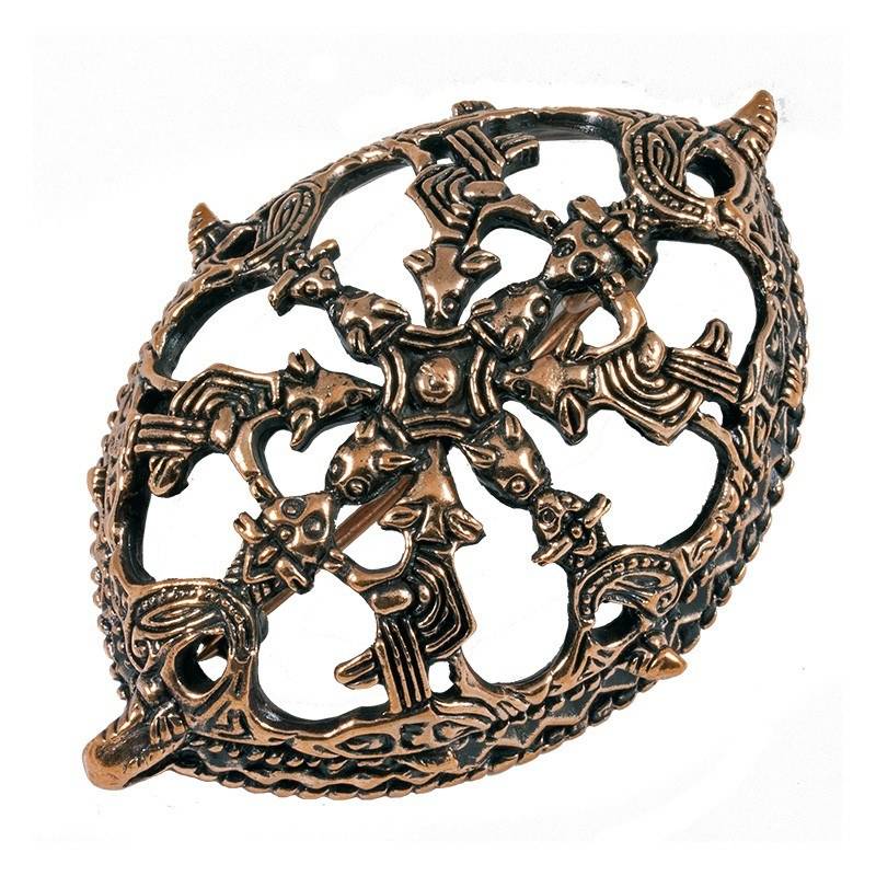 Wikinger Oval Fibel Bronze