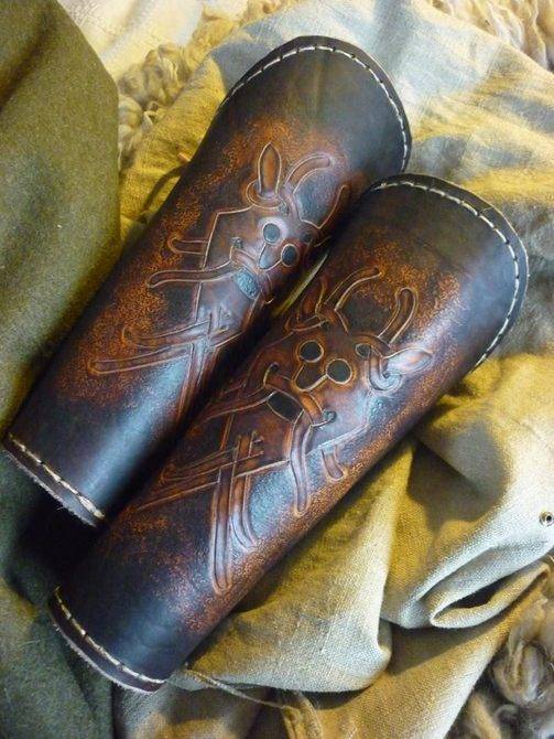 Viking Gevechts Polsbeschermers D.Bruin (UITVERKOOP)