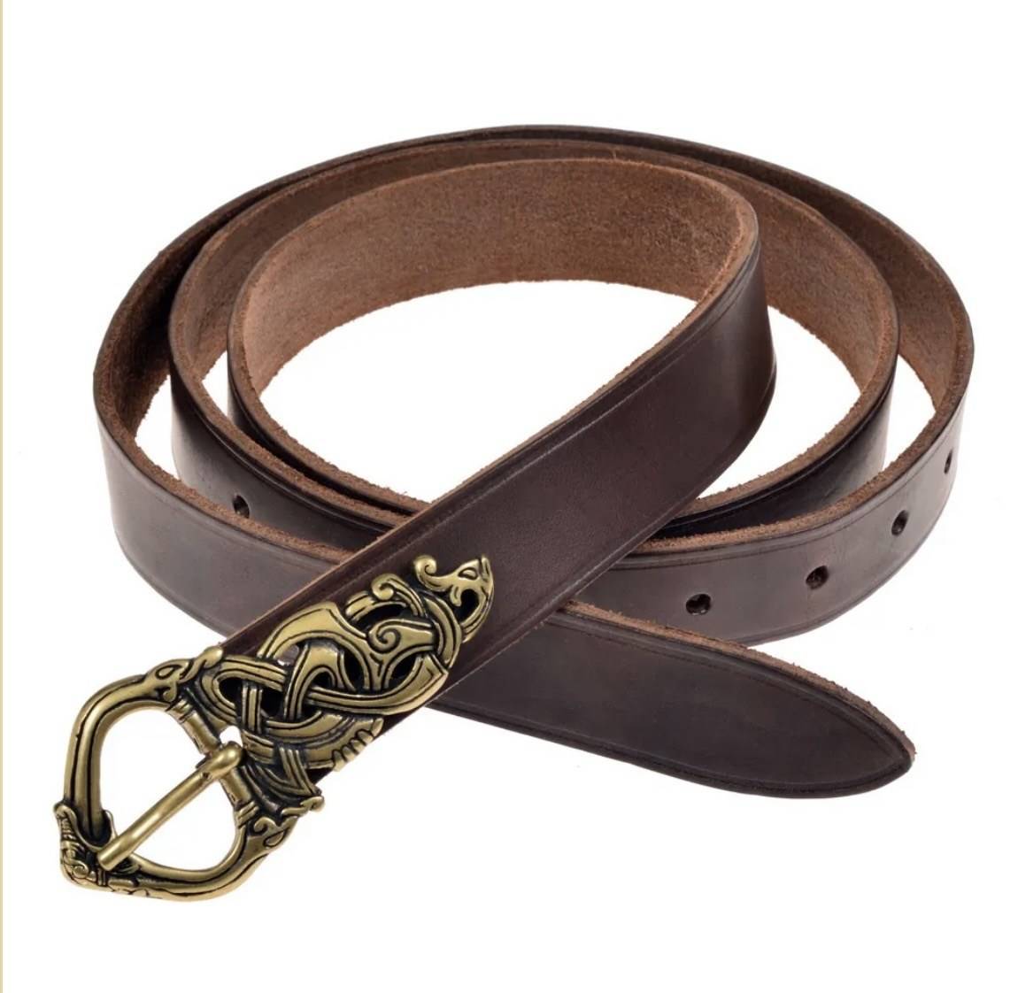 Vikingriem met klinknagelgesp - 3 cm