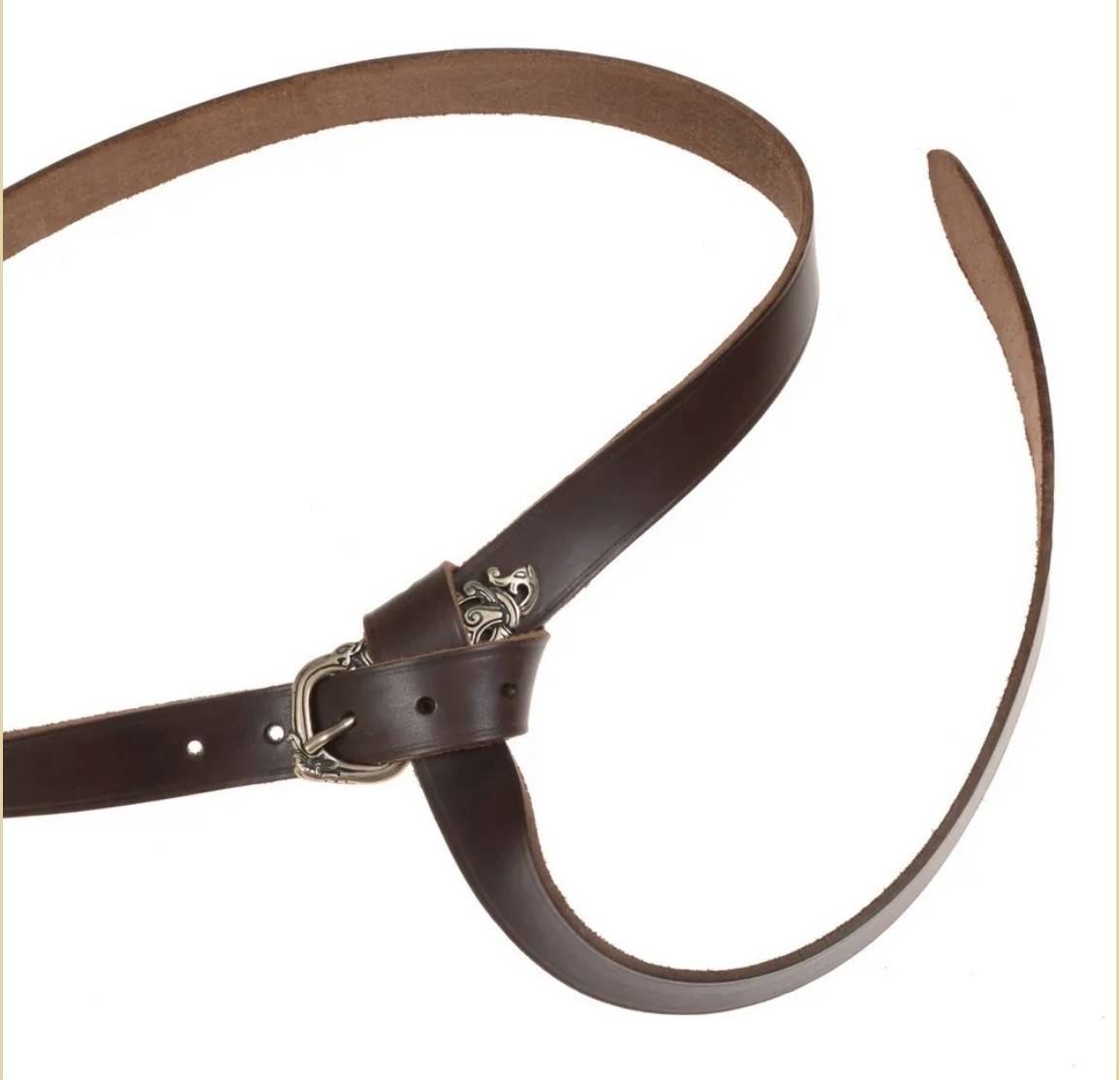 Vikingriem met klinknagelgesp - 3 cm