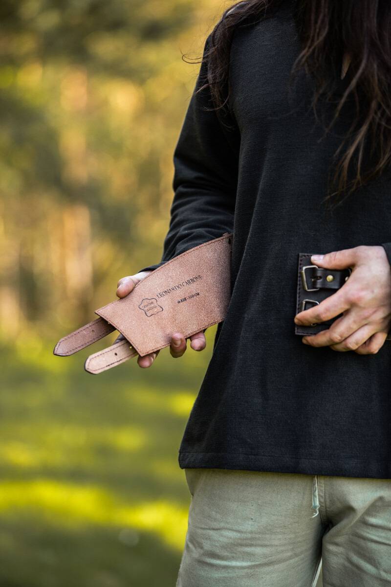 ​Viking Riemgordel in Donkerbruin Leder