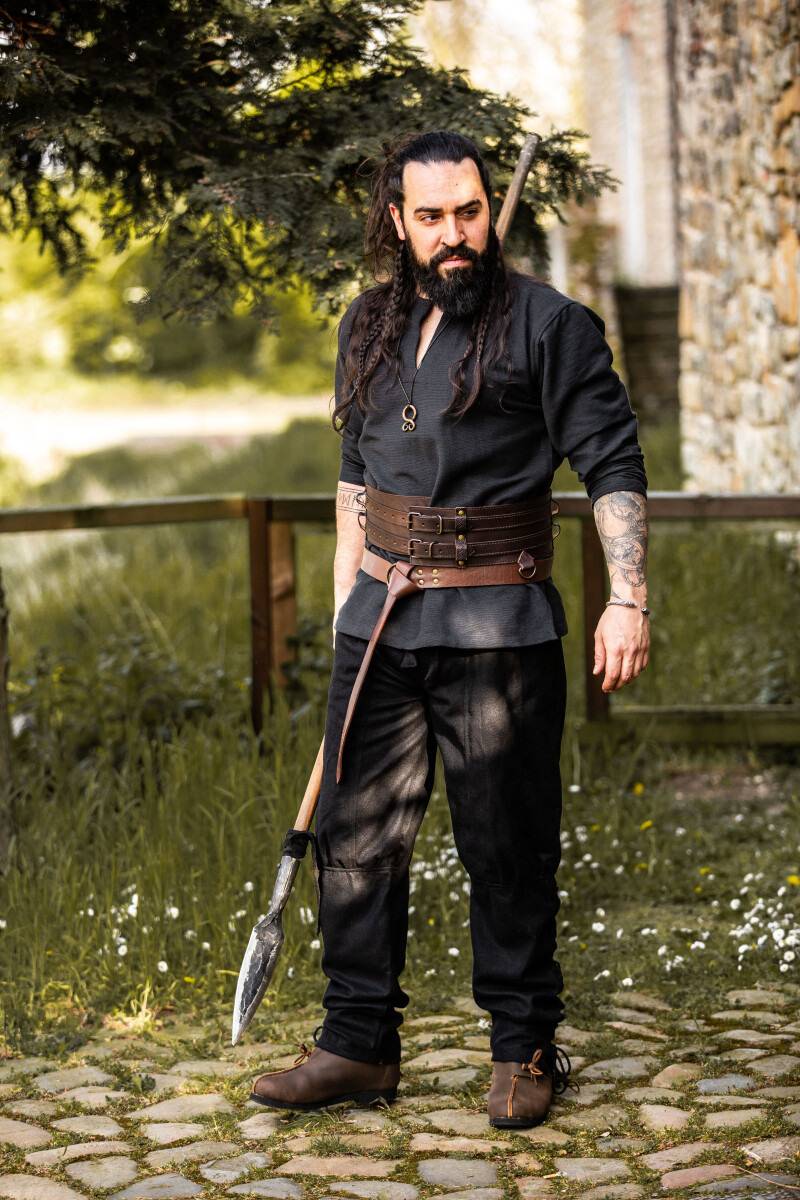 ​Viking Riemgordel in Donkerbruin Leder
