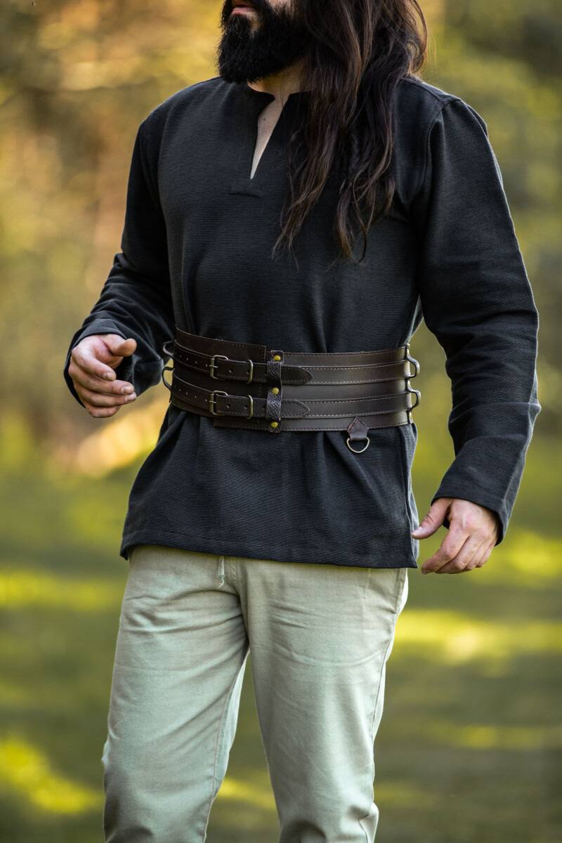 ​Viking Riemgordel in Donkerbruin Leder
