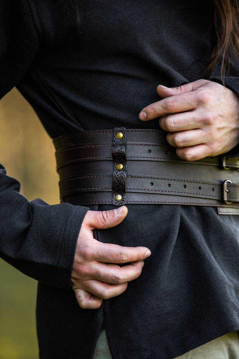 ​Viking Riemgordel in Donkerbruin Leder