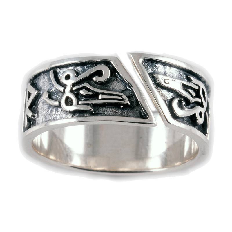 Wikinger Rune Ring Silber Klein