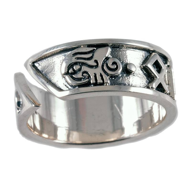 Wikinger Rune Ring Silber Klein