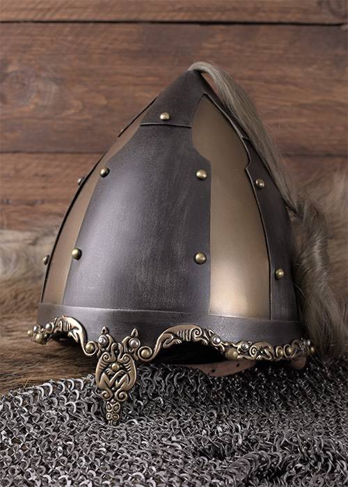 Viking Rus helm met pluim van paardenhaar