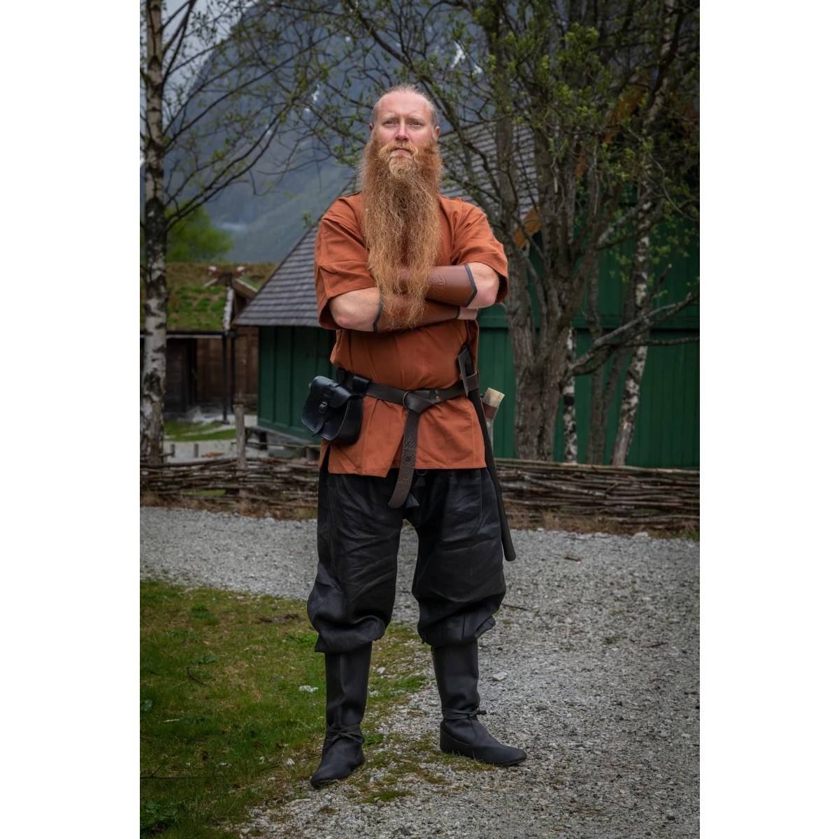 Viking Rus broek in 100% linnen in Zwart