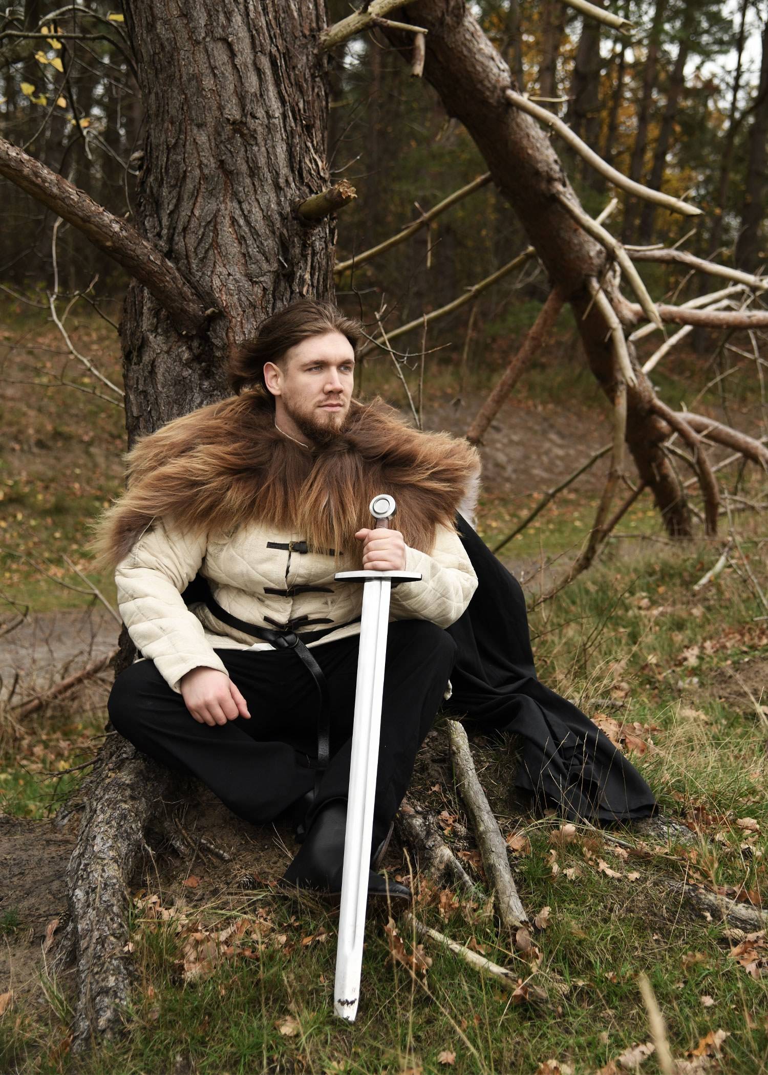 Viking-schouderbont van Nordland-slakkenbont, bruin gemêleerd