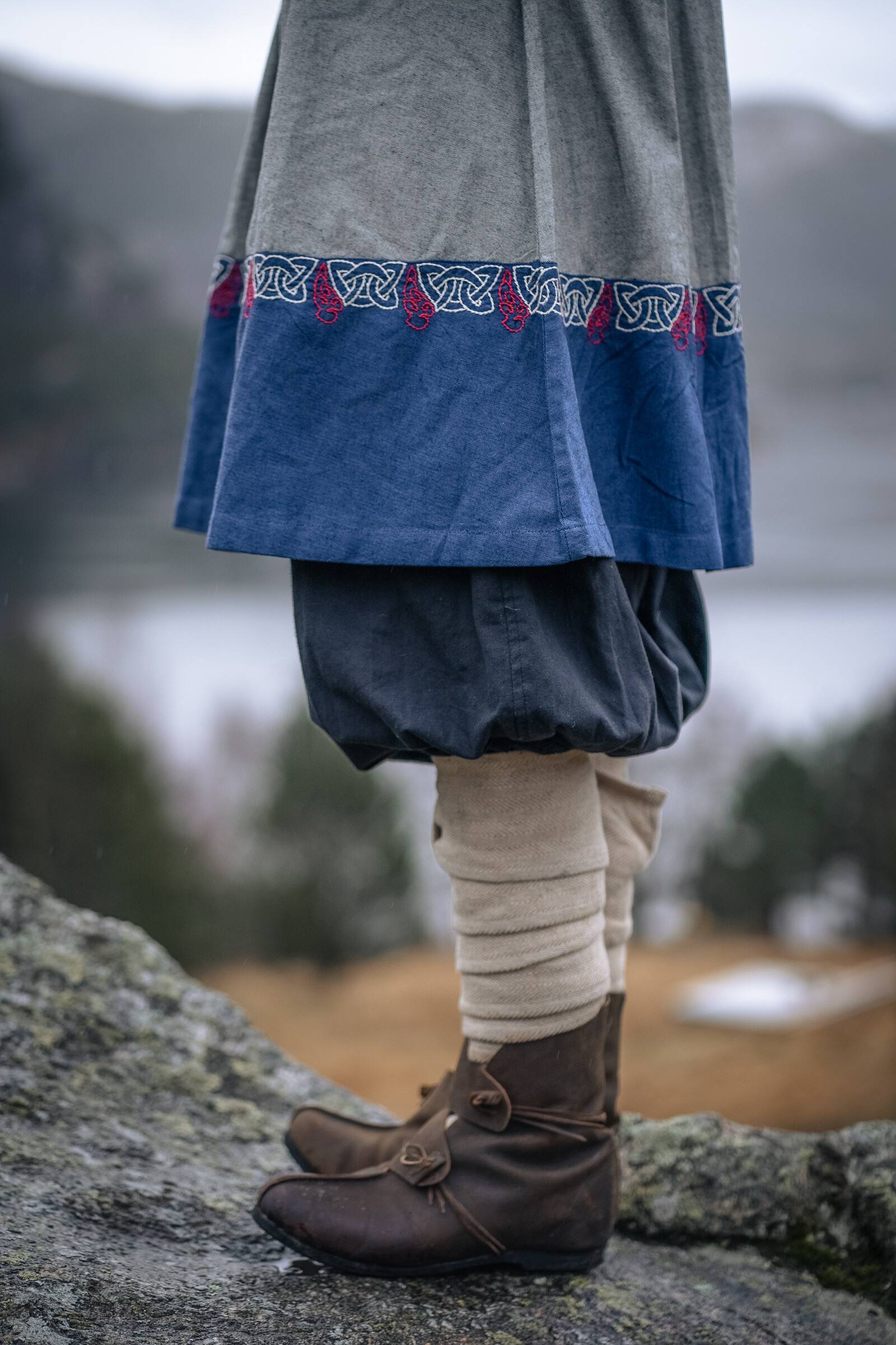 Vikingtuniek in Grijs-Blauw