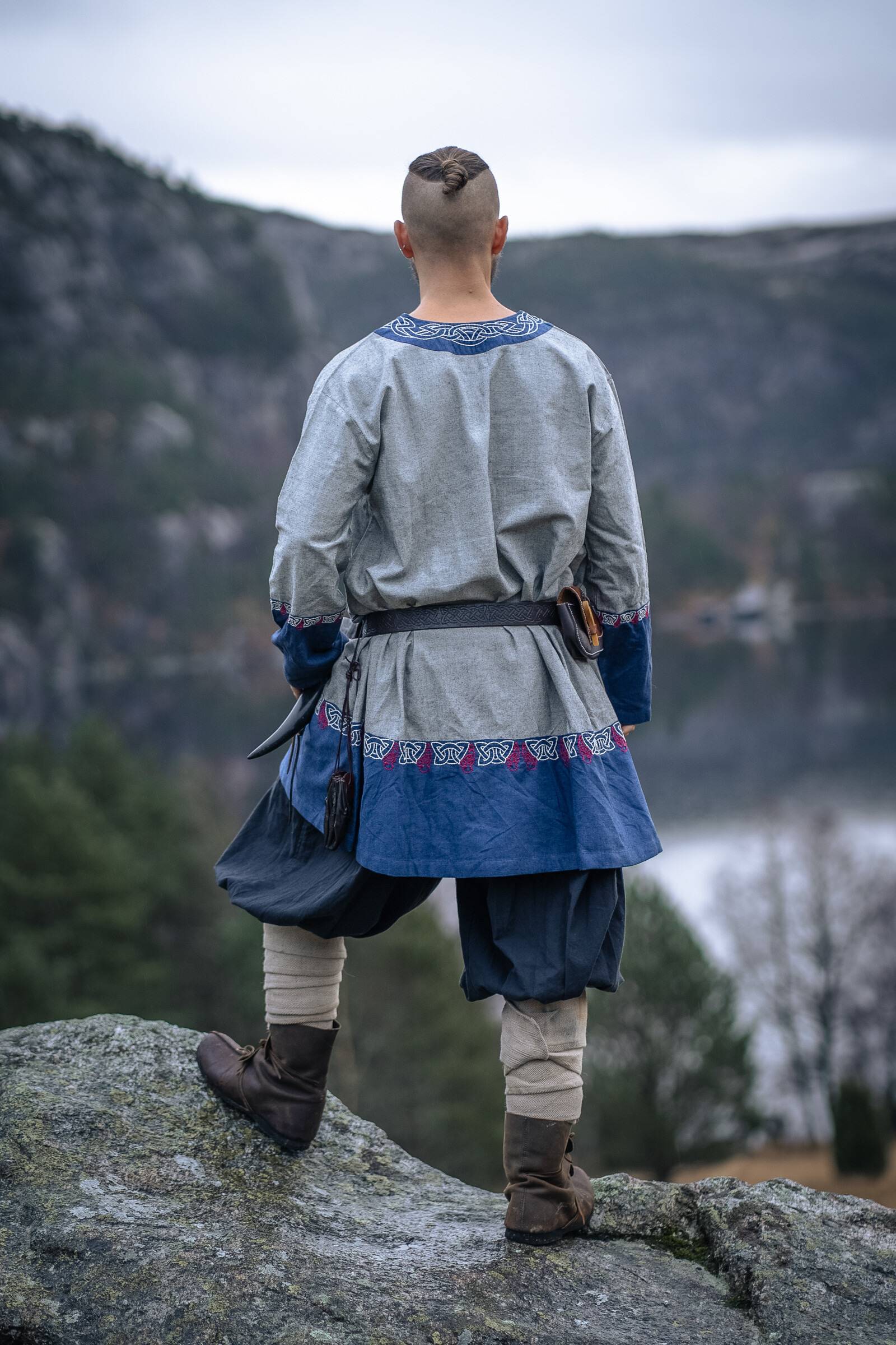 Vikingtuniek in Grijs-Blauw