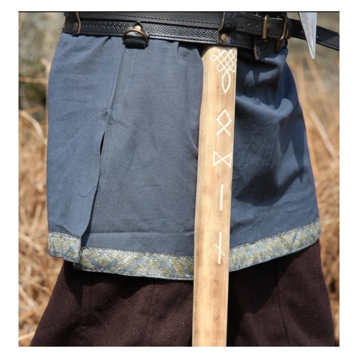 Wikinger Tunika in Blau mit Gold