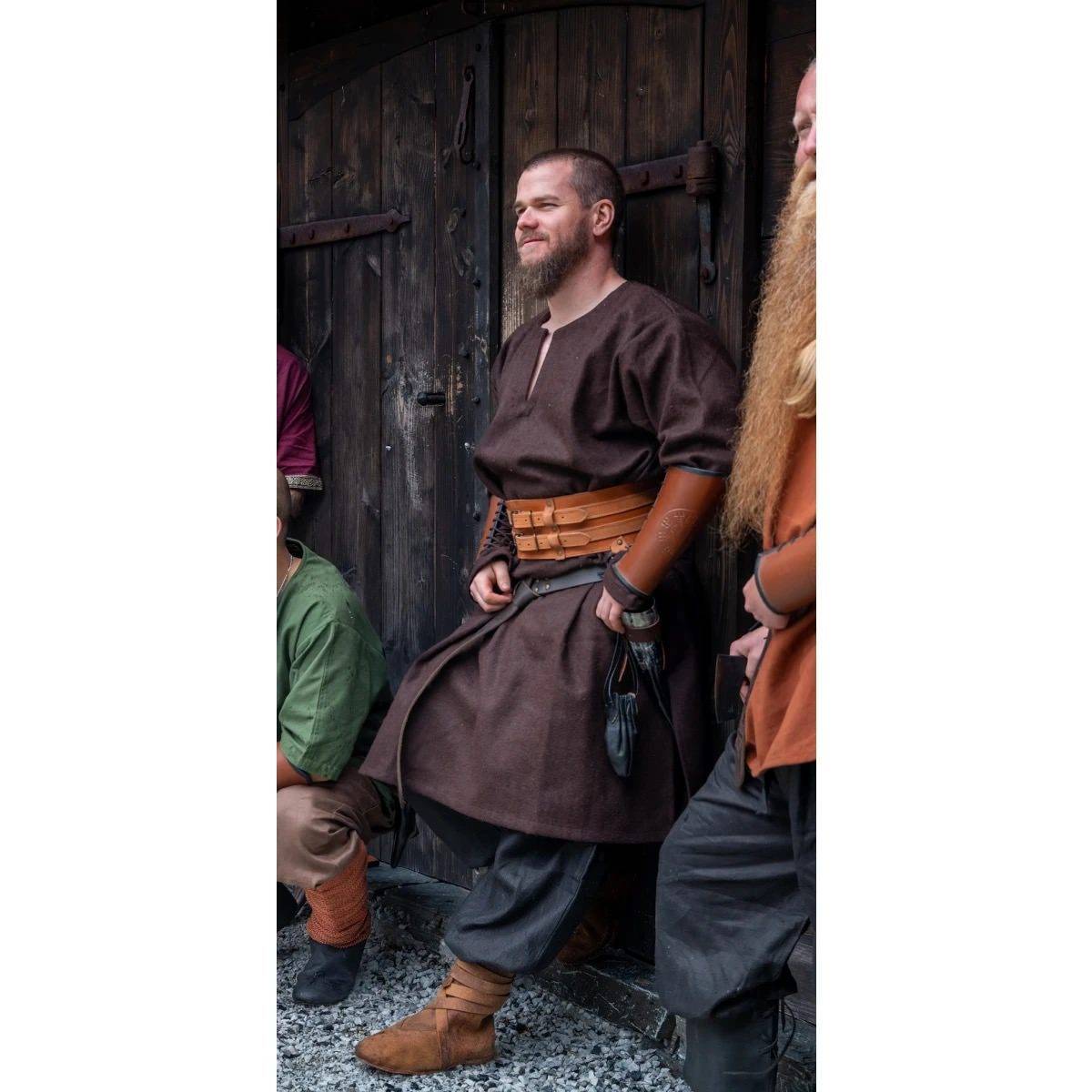Wikinger Wolltunika in Braun