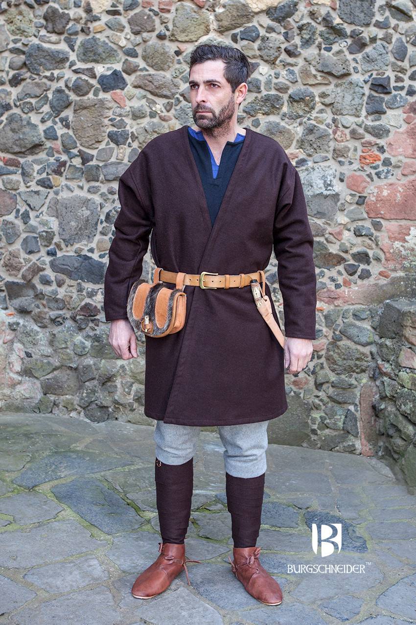 Viking Kaftan Loki in Wol in Bruin
