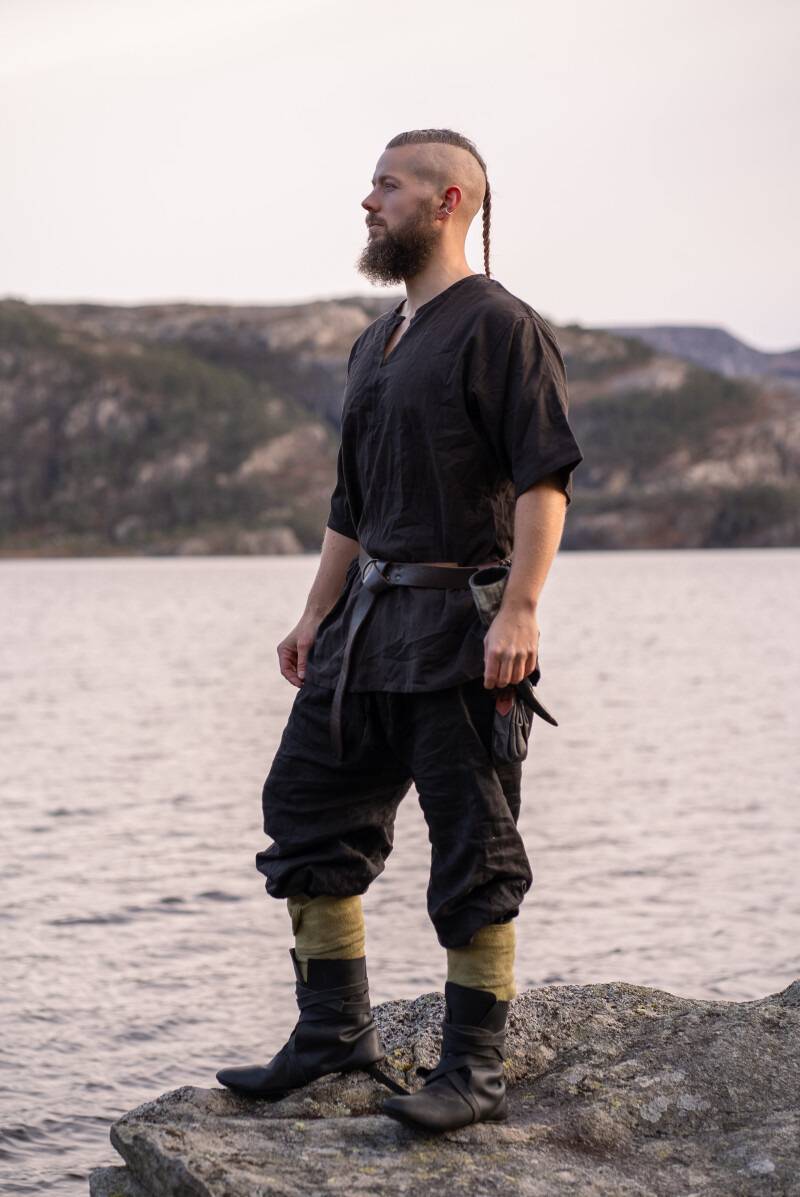 ​​​​Viking Tuniek, met Korte Mouw, in Bruin