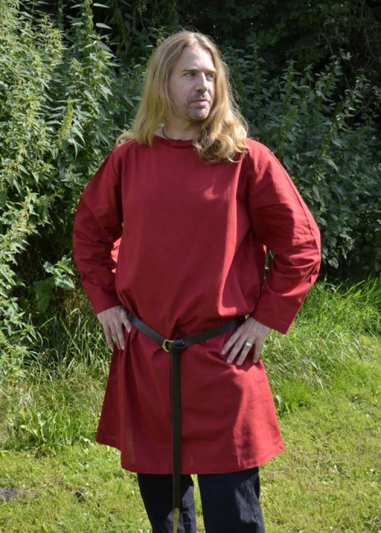 Viking-Romeins-Vroege Middeleeuwen Tuniek, Katoen in Rood