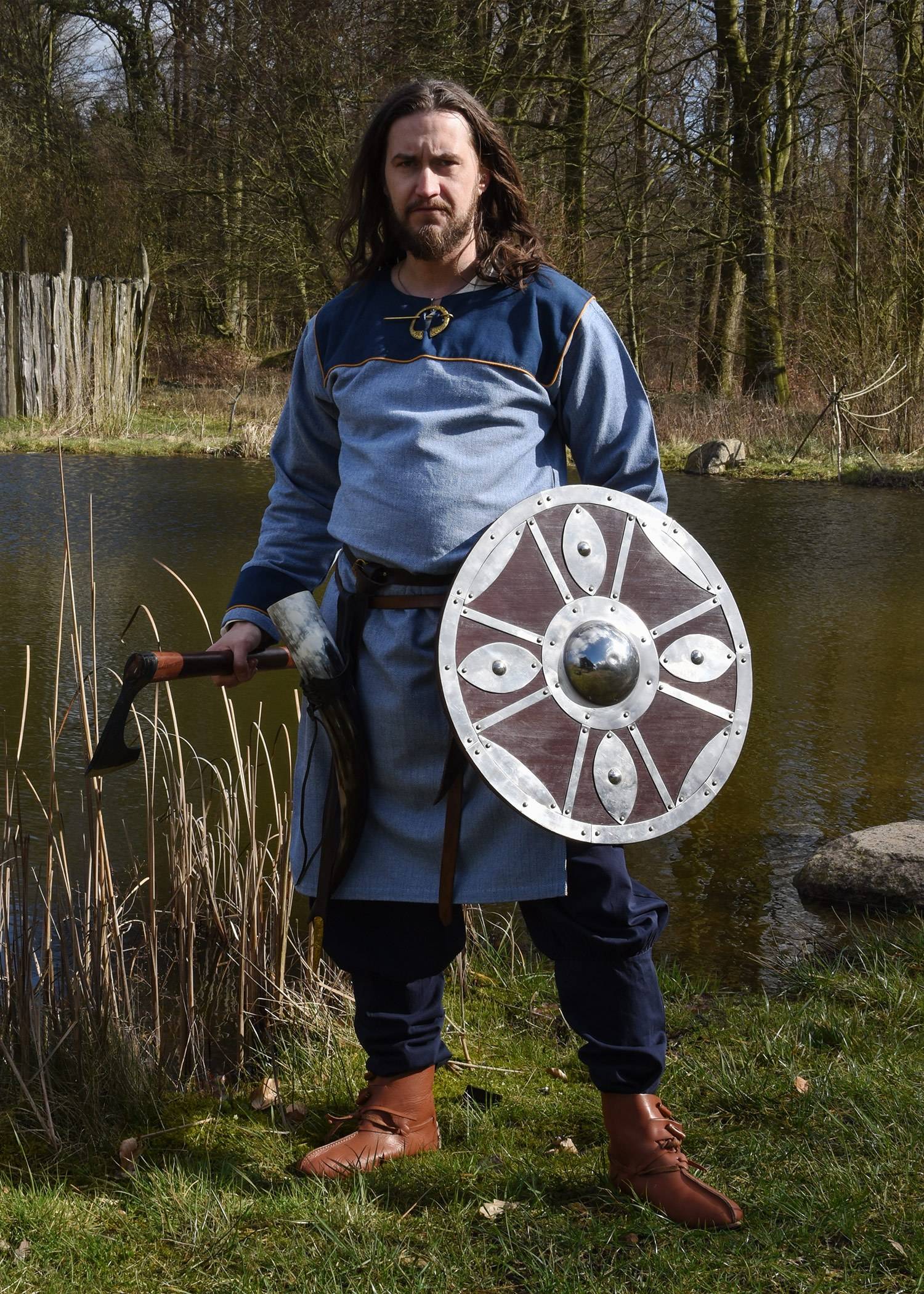 Viking Tuniek, Katoen in Blauw