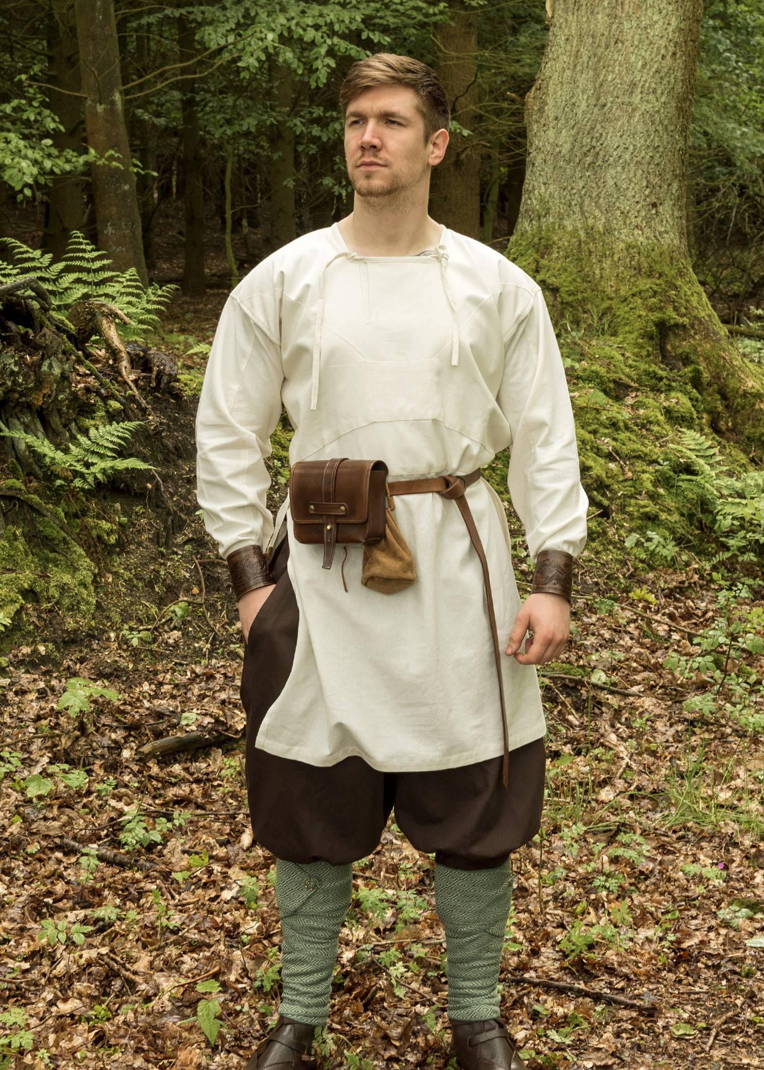 ​Viking Tuniek, Katoen `Viborg Rekonstruktion` 11e eeuws in Natuurkleur