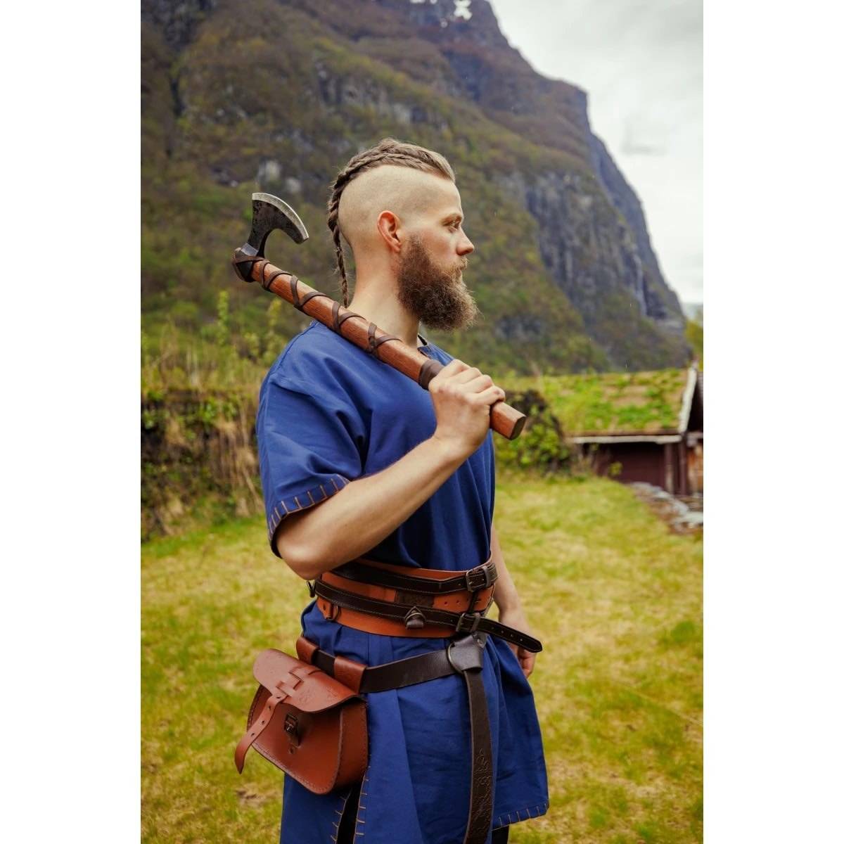 Viking tuniek korte mouwen in Blauw