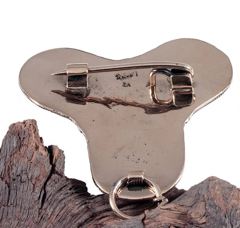 Wikinger Kleeblatt Fibel Bronze