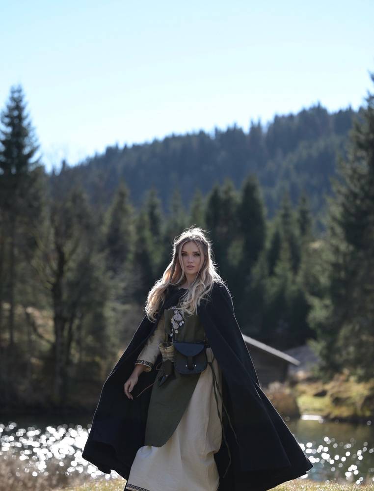 Viking Dames Overkleed in Groen in Katoen