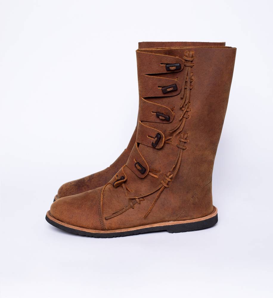 Wikinger Stiefel in Braun