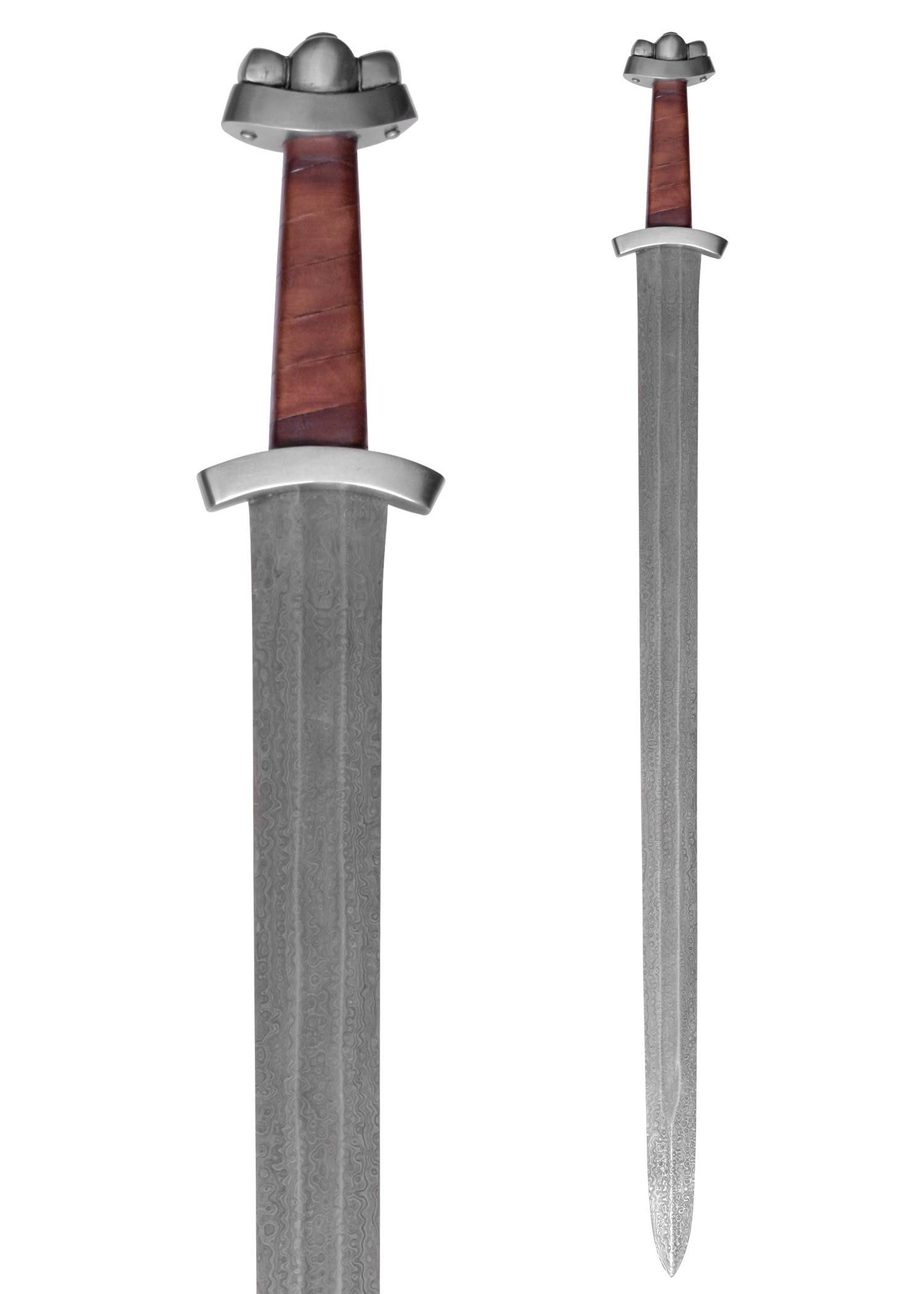 Viking Zwaard Godfred Damaststaal 8e eeuws (deco)