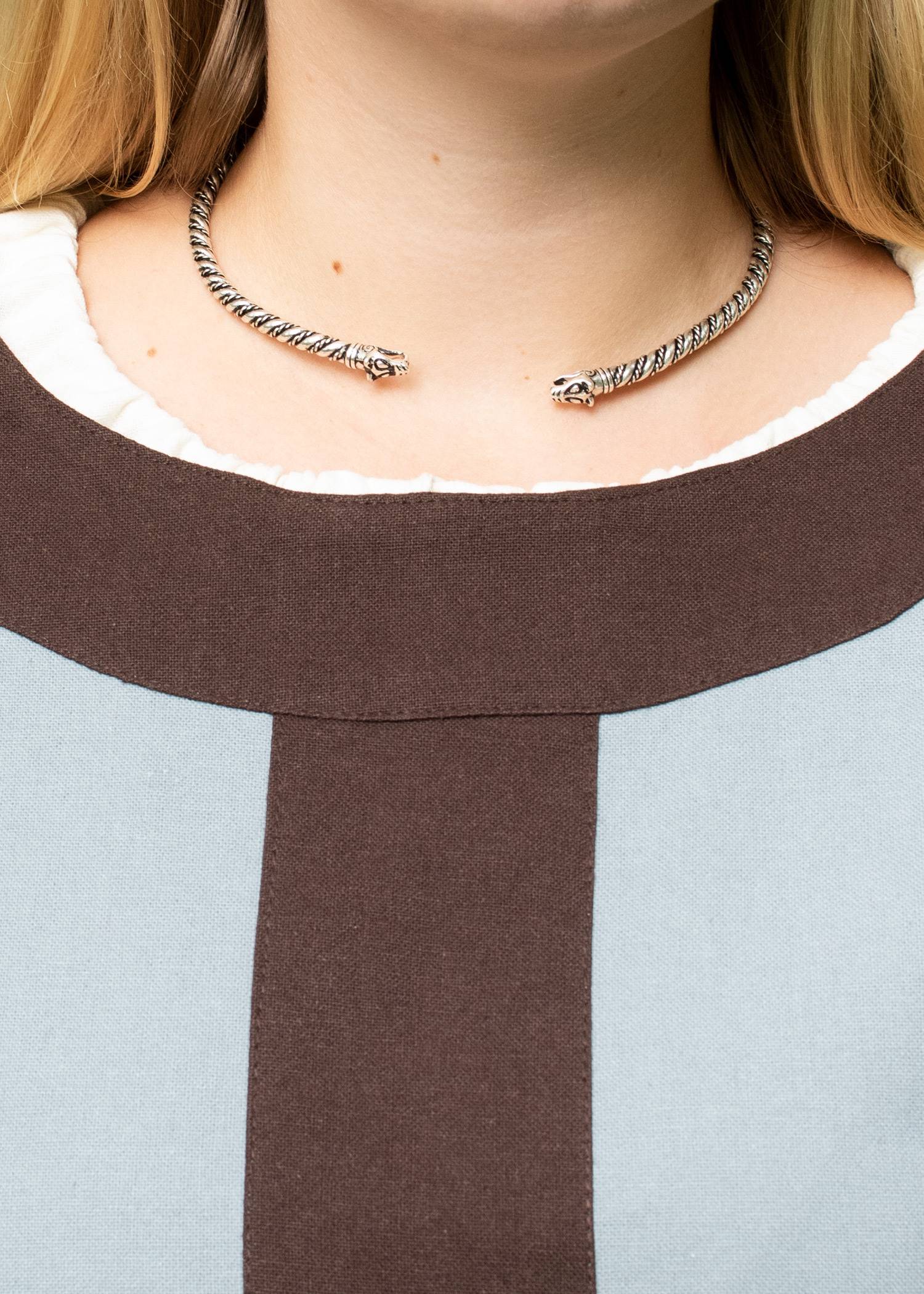 Wikinger, Frühmittelalterliches Kleid in Blaugrau/Braun aus den 6Jh.-9Jh.
