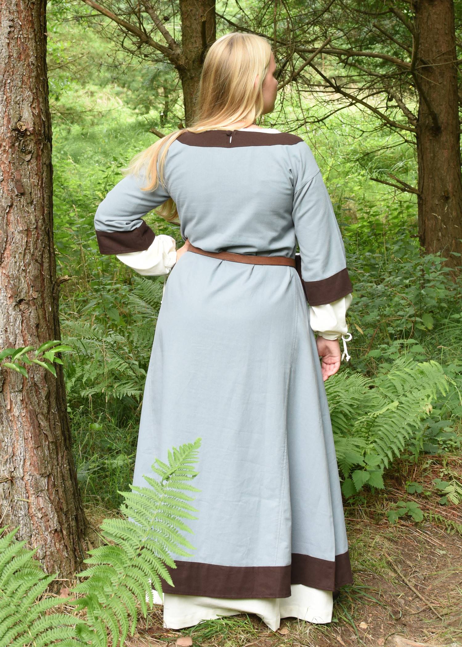Wikinger, Frühmittelalterliches Kleid in Blaugrau/Braun aus den 6Jh.-9Jh.