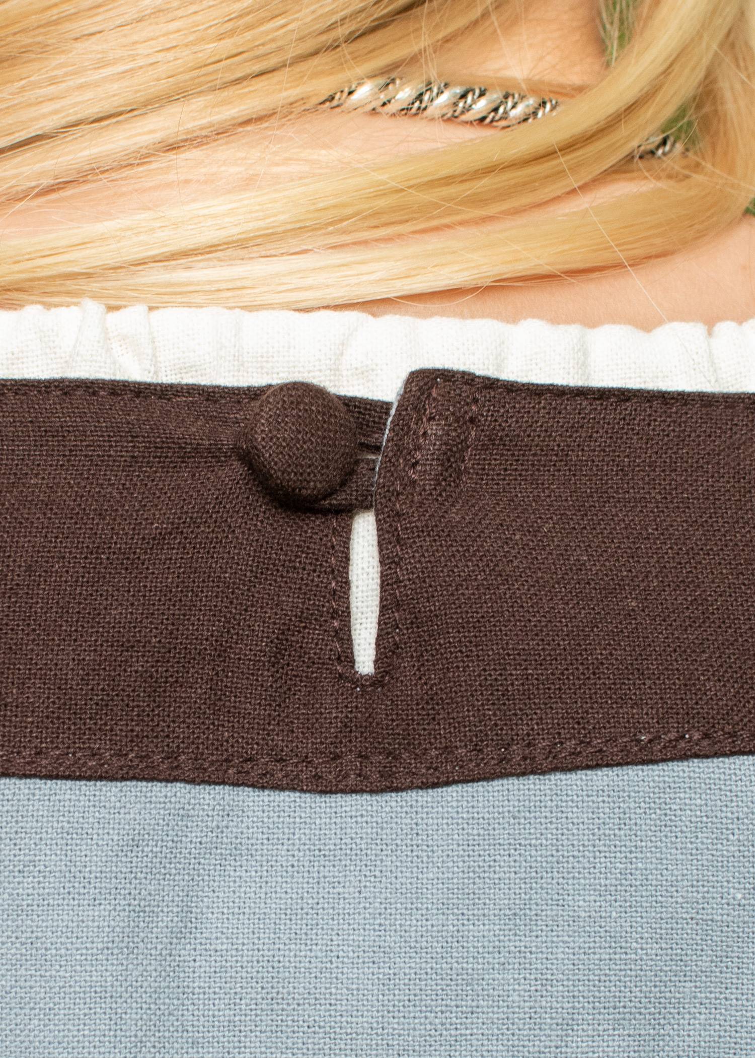 Wikinger, Frühmittelalterliches Kleid in Blaugrau/Braun aus den 6Jh.-9Jh.