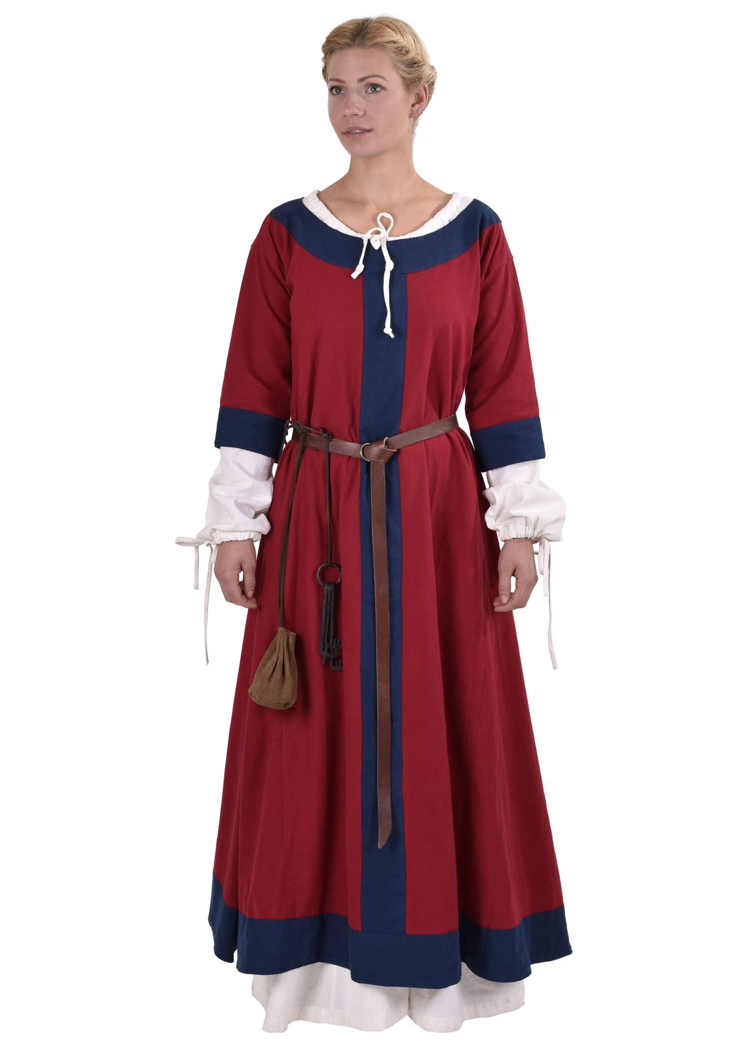 Viking Jurk 6e-9e eeuws in Rood/Blauw