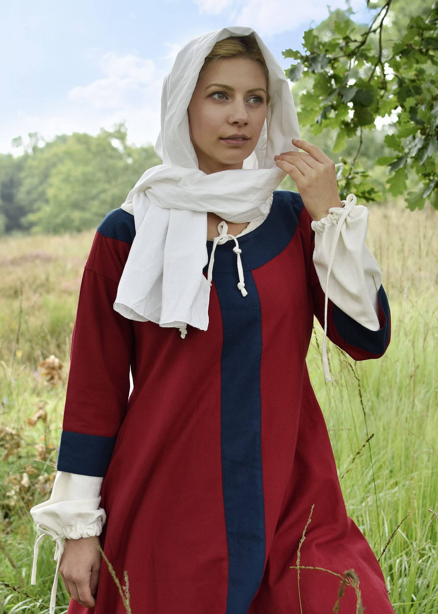 Viking Jurk 6e-9e eeuws in Rood/Blauw