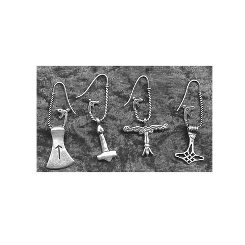 Viking Oorbellen in Zilver ( 925er)