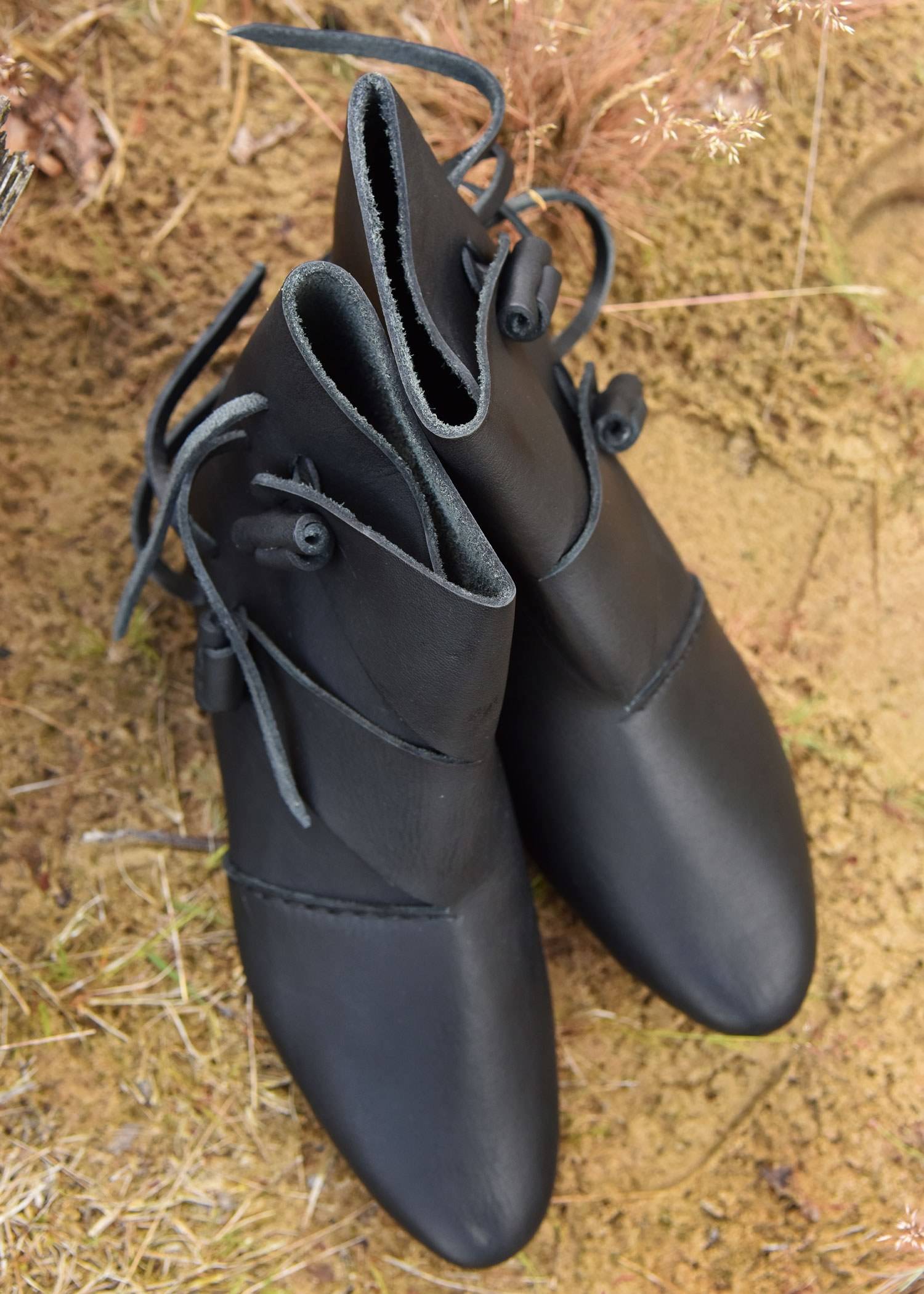 Vroegmiddeleeuwse Vikingschoenen Jorvik, zwart