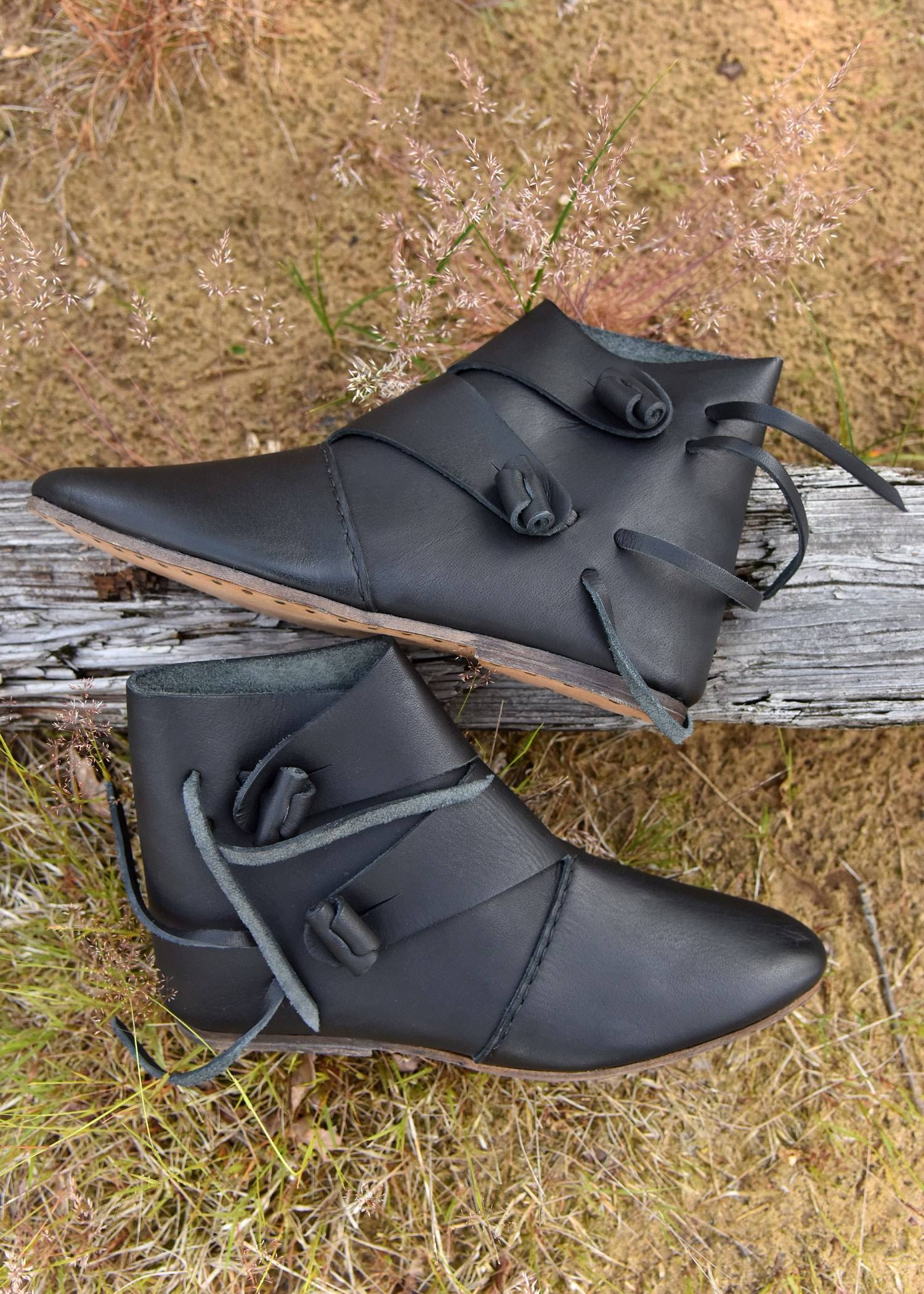 Vroegmiddeleeuwse Vikingschoenen Jorvik, zwart