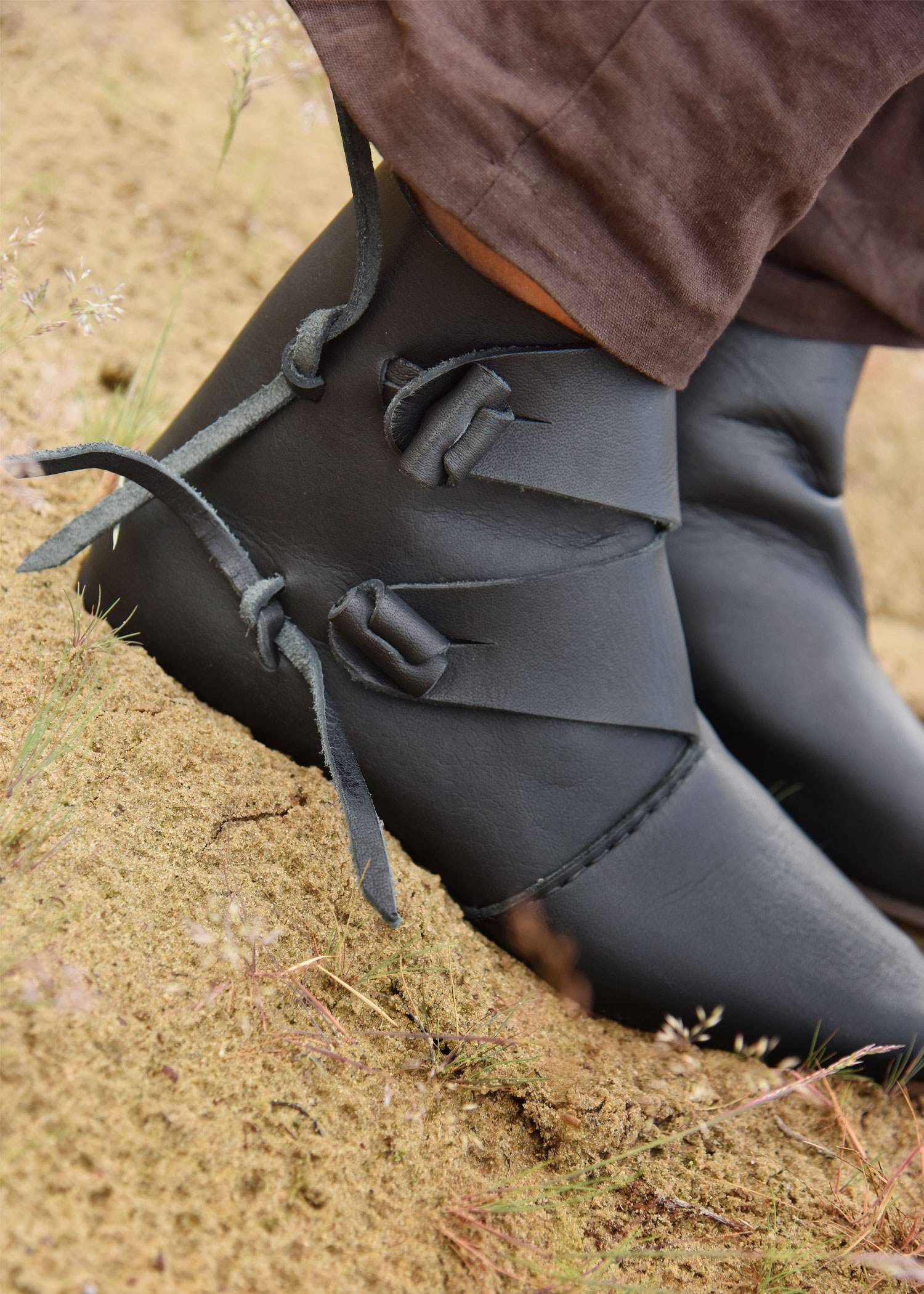 Vroegmiddeleeuwse Vikingschoenen Jorvik, zwart