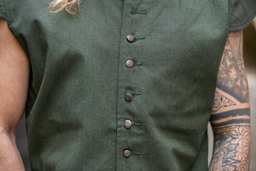 ​​Middeleeuwse Heren Gilet in Groen