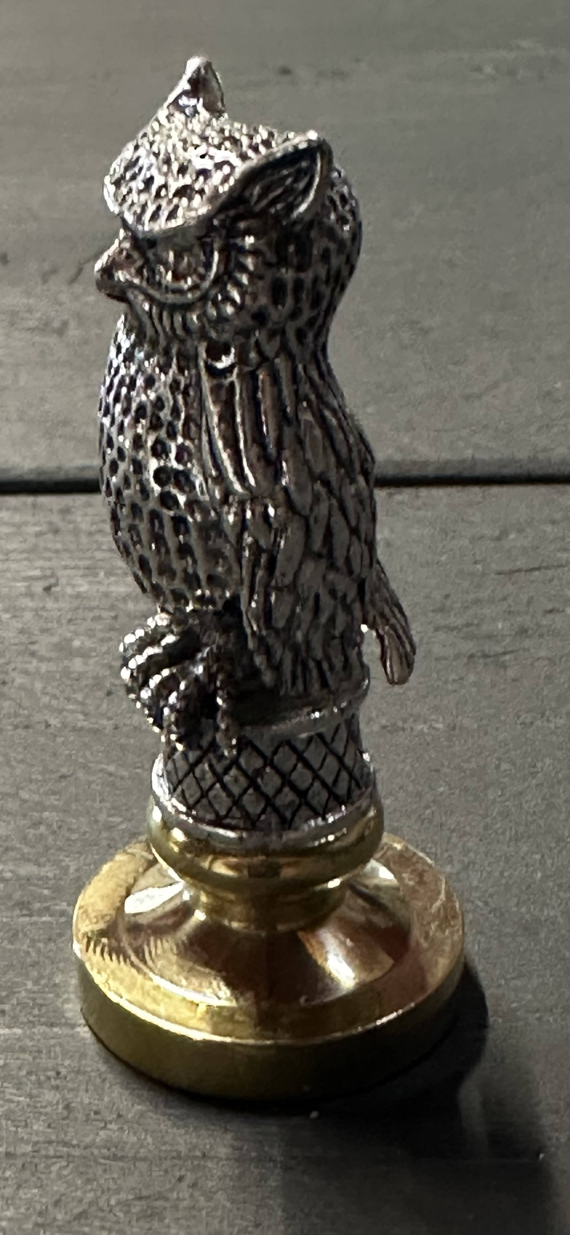 ​​Zegelstempel Uil met Levensboom-Ygdrasilboom
