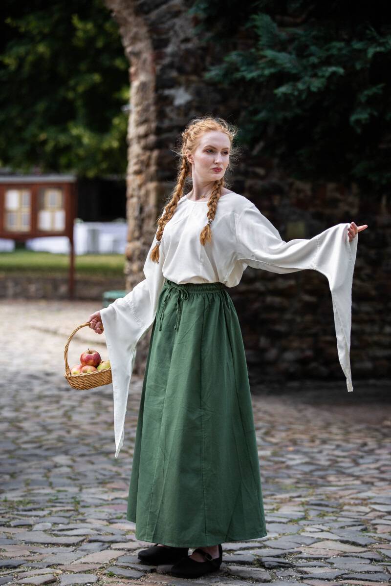​Middeleeuwse Dames Rok in Groen