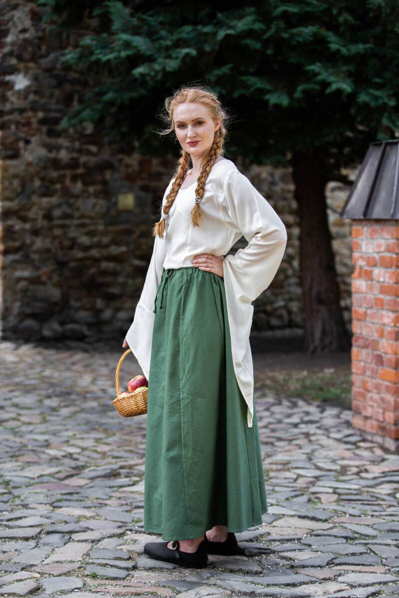 ​Middeleeuwse Dames Rok in Groen