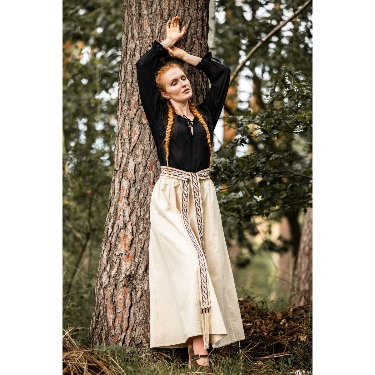 ​​Middeleeuwse Dames Rok in Natuurkleur
