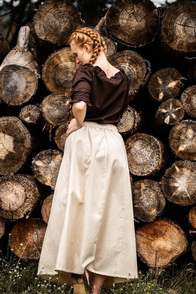 ​​Middeleeuwse Dames Rok in Natuurkleur