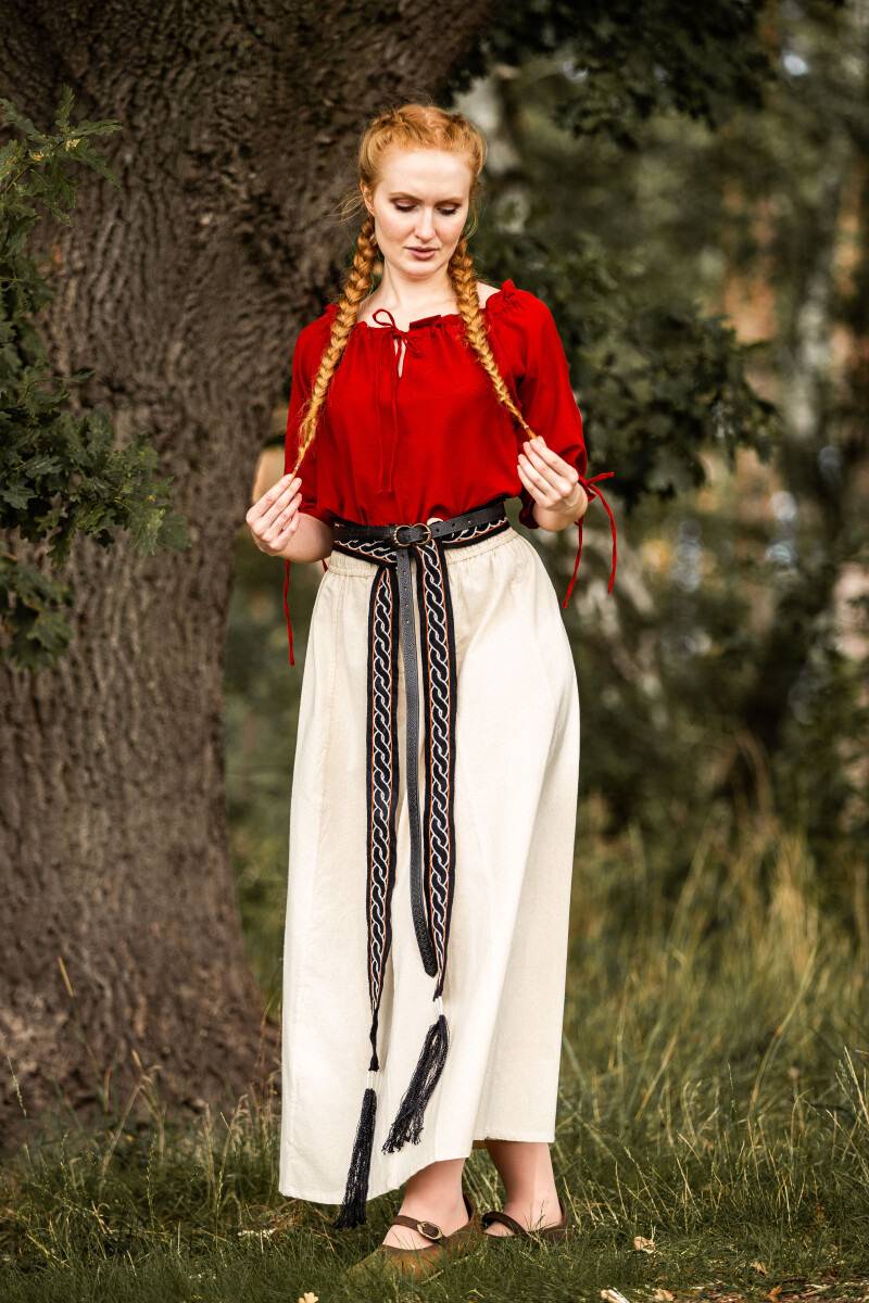 ​​Middeleeuwse Dames Rok in Natuurkleur
