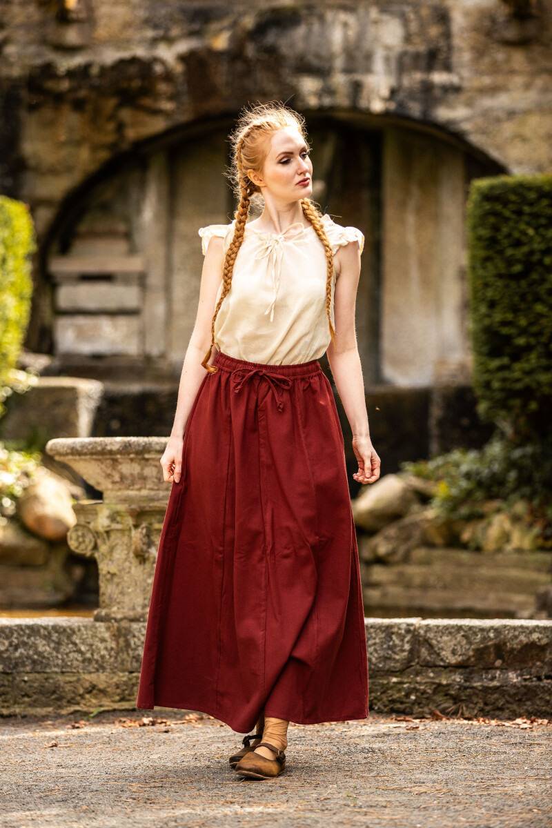 Middeleeuwse Dames Rok in Rood