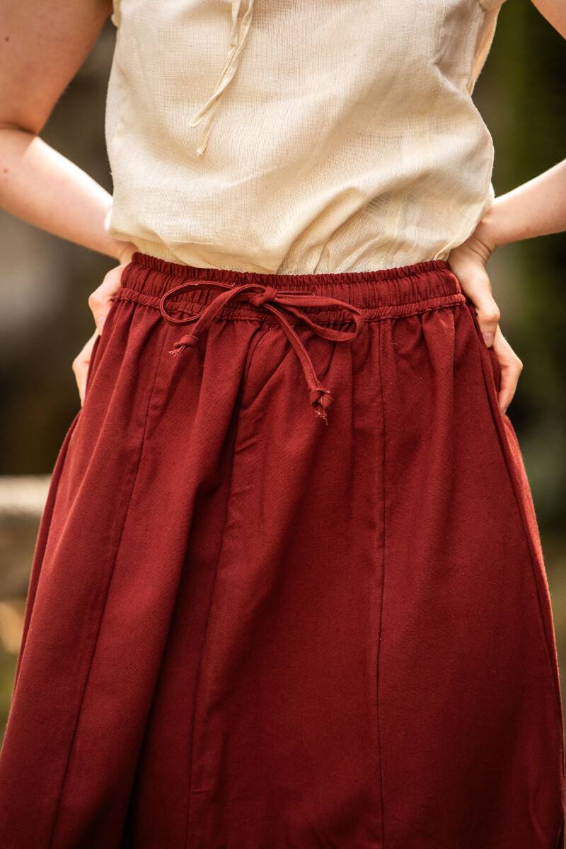 Middeleeuwse Dames Rok in Rood